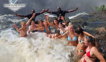 L'expérience passionnante de la piscine du diable et la promenade dans la nature sur l'île de Livingstone en Zambie