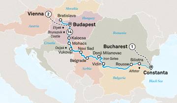 Ontdekkingstocht langs de Beneden-Donau met Wenen 2027 - 18 dagen-rondreis