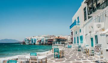 Mykonos bei Tag und Magie bei Nacht