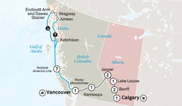 Majestic Rockies & Alaskan Cruise 2026 - 16 Days (9 destinations)