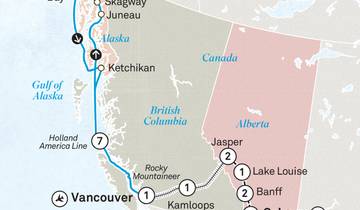 Croisière Majestic Rockies & Alaskan 2026 - 16 jours (18 destinations)