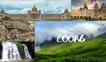 Circuit privé de 7 jours à Coorg et Hassan au départ de Bangalore : Plantations de café de Coorg, palais de Mysore et temples Hoysala