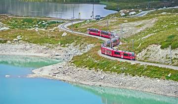 Alpes suisses par le train de la Bernina, Saint-Moritz, lacs du Nord et Venise - 6 jours