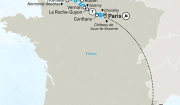 Les points forts de la Normandie et de la Seine avec la Côte d'Azur