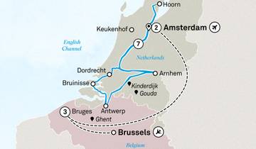 Windmills, Tulips & Belgian Delights with Amsterdam & Bruges 2027 - 13 Days Tour
