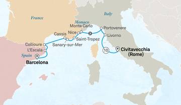 L'Italie et la Côte d'Azur 2028 - 11 jours (from Barcelone to Civitavecchia)