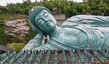 Lichter Koreas und Japan mit Mount Fuji