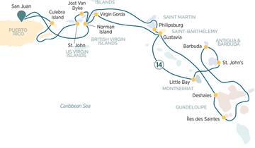 Circuito Descubre las islas náuticas del Caribe 2026 - 15 Días (22 destinations)