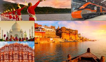 Circuit privé de 7 jours dans le Triangle d\'Or avec Varanasi - Delhi Agra Jaipur et voyage spirituel dans le Gange circuit