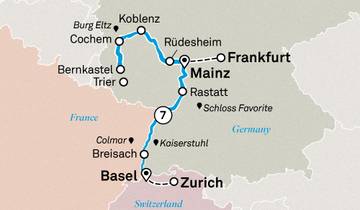 Bezaubernde Schlösser & Weinberge an Rhein & Mosel - 8 Tage (von Basel bis Mainz) Rundreise