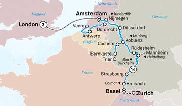 Romantische Rijn & Moezel met Londen 2027 - 18 Dagen (van Zurich naar Londen)