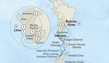 Wonders of Machu Picchu, the Amazon & Antarctica - Cruise & Land Journey 2028|2027 Tour