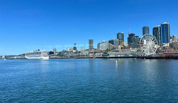 Seattle sans voiture : le quartier du port, la ligne d'horizon et l'art local