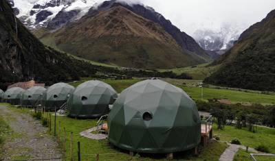 رحلة Salkantay لمدة 5 أيام إلى ماتشو بيتشو مع تجربة Glamping Sky Lodge Dome والقهوة (خدمة جماعية) — 5
