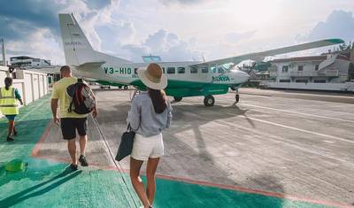 Voo sobre o Grande Buraco Azul a partir de Ambergris Caye — 5