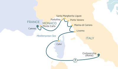 Rivieras Francesa e Italiana com Córsega 2026 - 8 Dias (de Civitavecchia a Nice) — 2