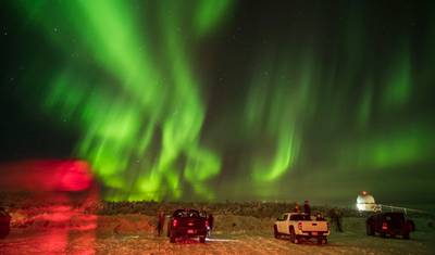 Northern Lights with Fall Colors in Alaska - USA — 2