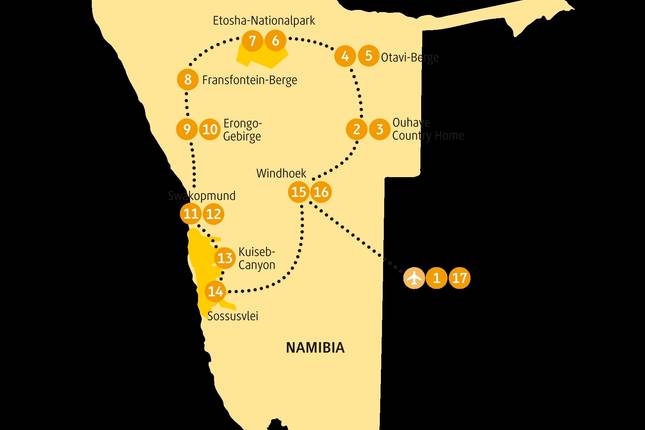 Erongo - Excursão de Aventura de 17 Dias