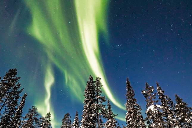 A guest in Lapland's gold mining village
