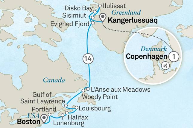 Route of the Vikings: Greenland to Newfoundland