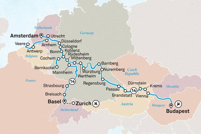 Jewels of Europe & Romantic Rhine & Moselle 2026 - 29 Days (28 destinations)