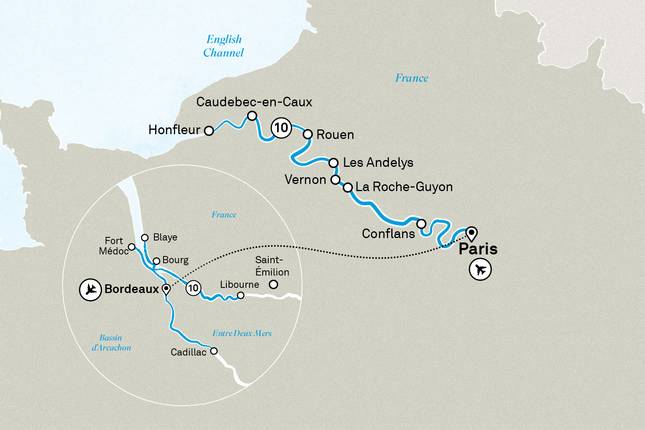 Normandy & Gems of the Seine & Beautiful Bordeaux 2026 - 21 Days (from Paris to Bordeaux)