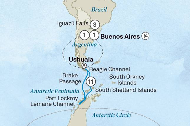 Antarctica & Iguazu Falls Delight - Cruise & Land Journey