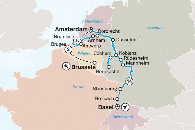 Romantic Rhine & Moselle with Bruges 2026 - 18 Days (from Bruges to Freiburg im Breisgau)