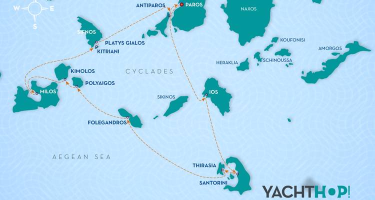 Western Cyclades & Santorini Sailing Week - YachtHop 3