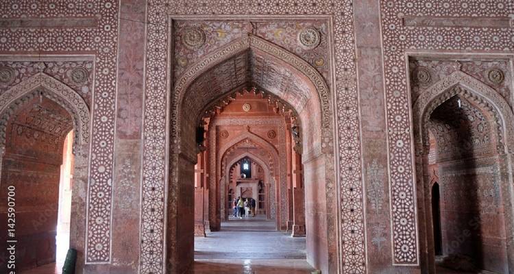 Intricately designed archways with detailed patterns.