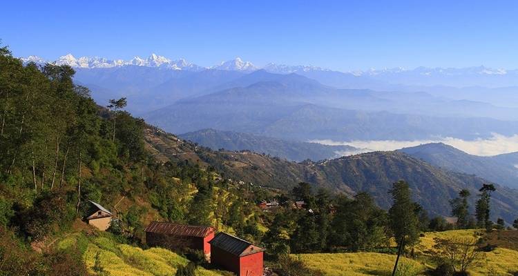 Vast landscape with mountains and scattered settlements.