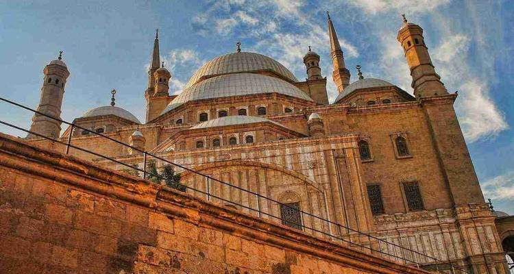 The Mosque of Muhammad Ali with architectural details
