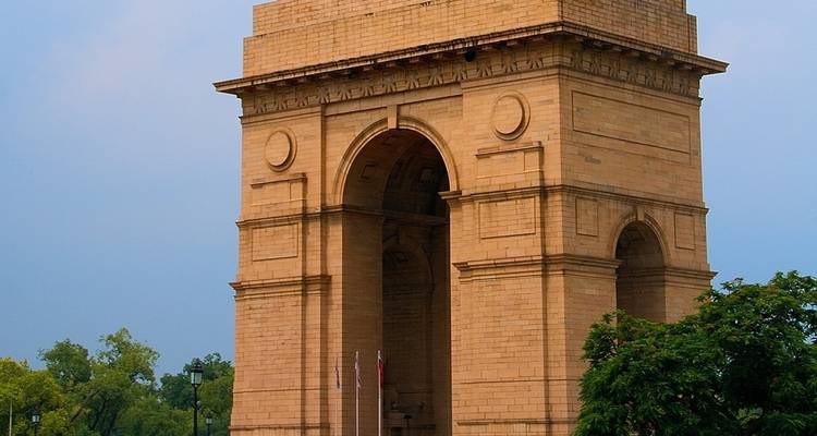 Iconic archway monument made of stone.
