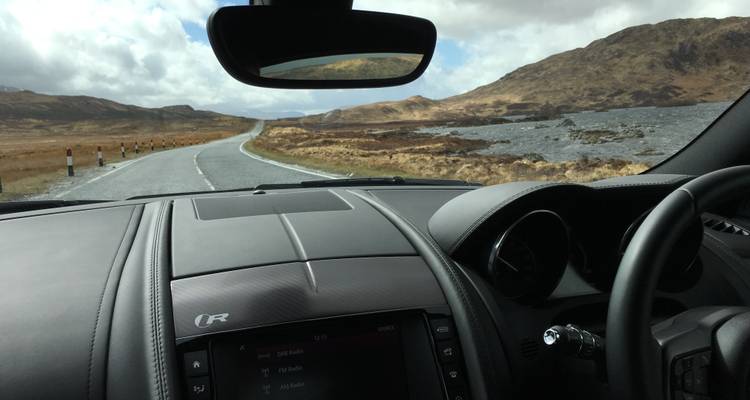 Scotland NC500 Route Tour in Jaguar V8 F-Type Cabriolet, pre-set sat-nav guided - EPIKdrives 9