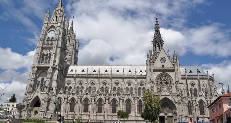 Gothic-style church with large spires