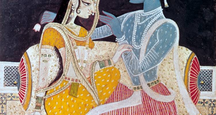 Traditional painting of a royal couple.