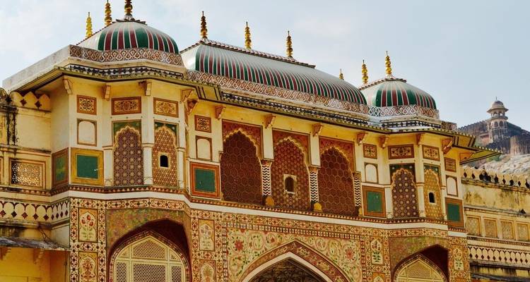 Intricately decorated section of a fort.