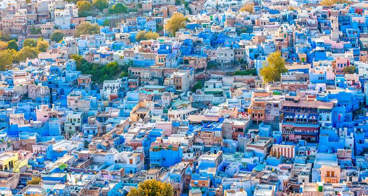 Une vue panoramique de la ville bleue, Jodhpur.