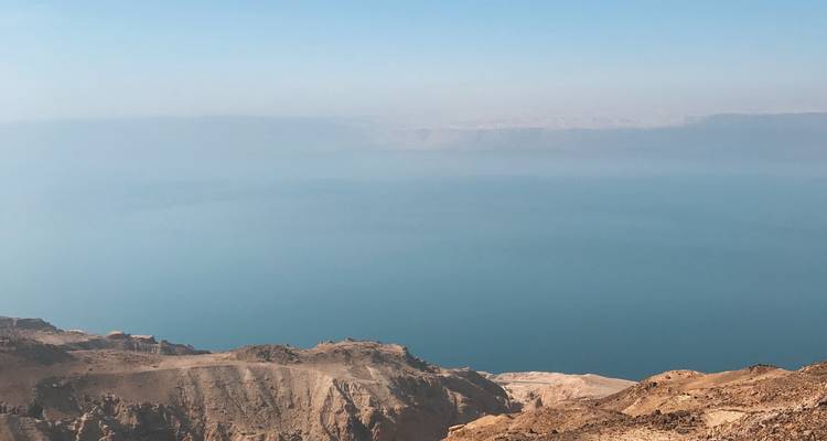 Scenic view of a coastline and sea.