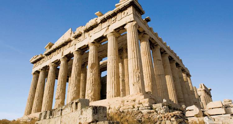 Het Parthenon op de Akropolis van Athene.