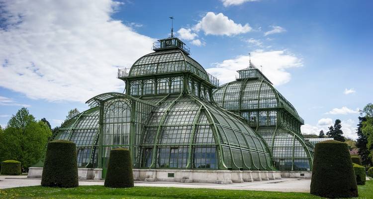 Historic greenhouse in the Schönbrunn Palace grounds.
