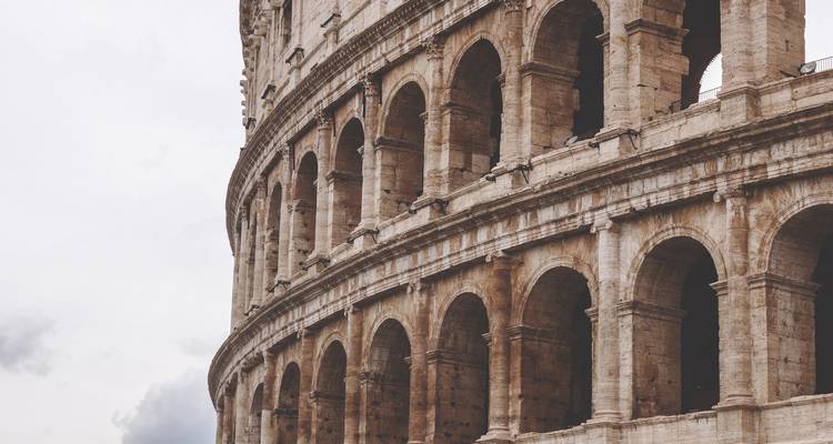 Colosseum exterior with arches.