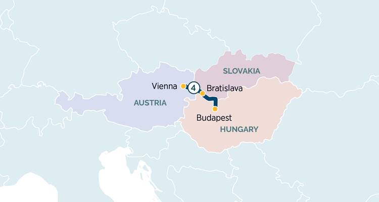 Mapa que muestra rutas entre ciudades en Europa.