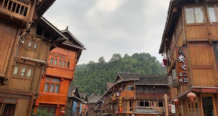 Narrow street in traditional village