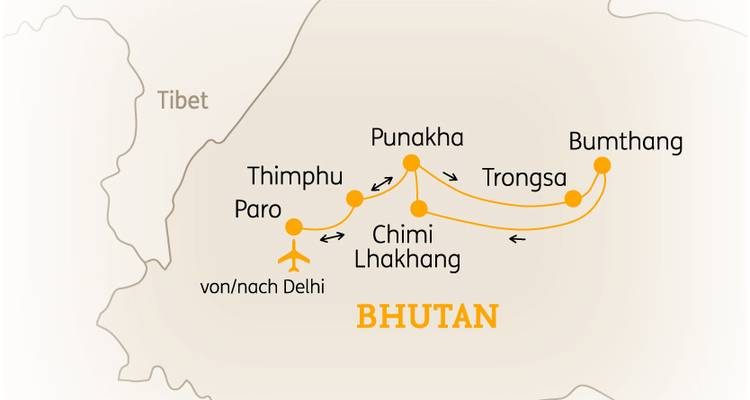 Bután: Aspectos destacados - SKR Reisen 1