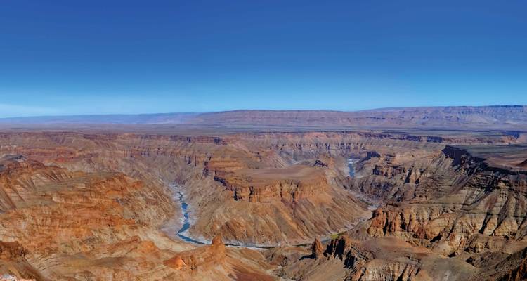 Vast view of Fish River Canyon in Namibia
