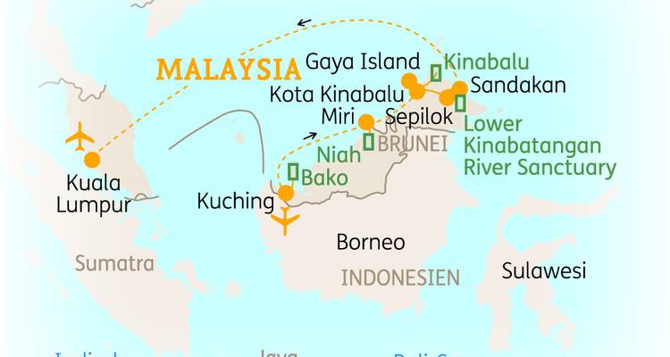 Malaisie : Points forts de Bornéo - SKR Reisen 1