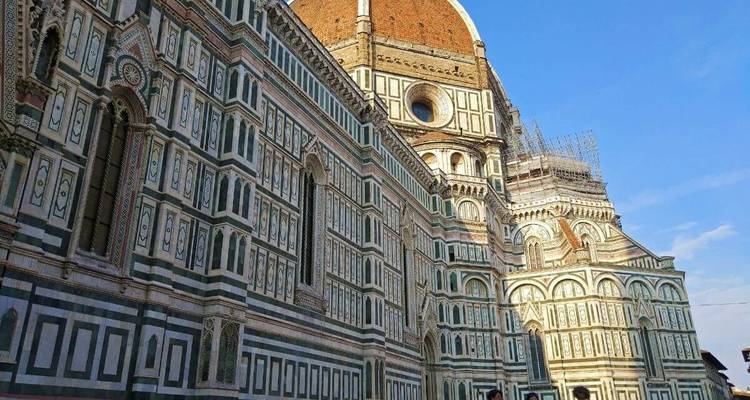 Gros plan de la Cathédrale de Florence (Duomo).