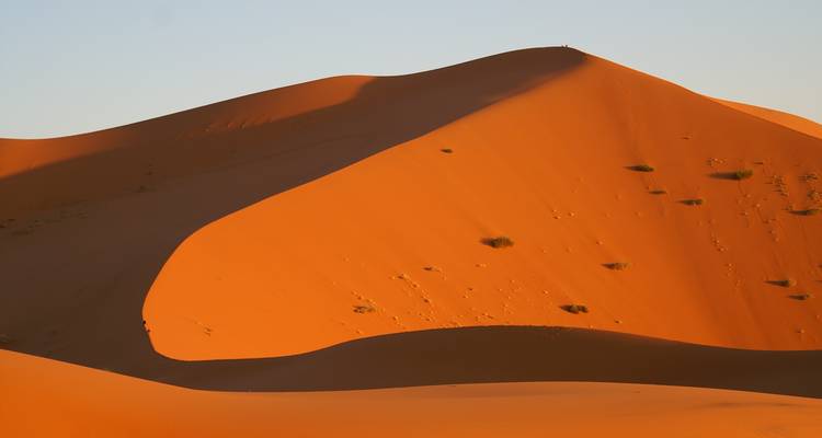 Dunes de sable dans le désert avec des ondulations dans le sable