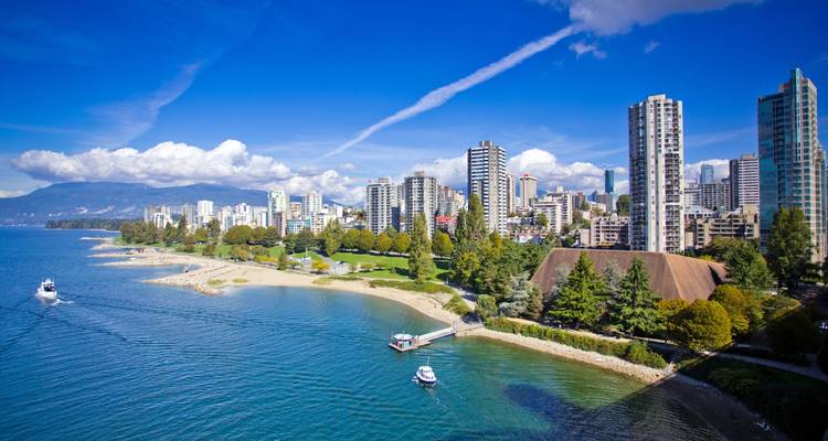 Skyline-uitzicht op Vancouver, Canada.